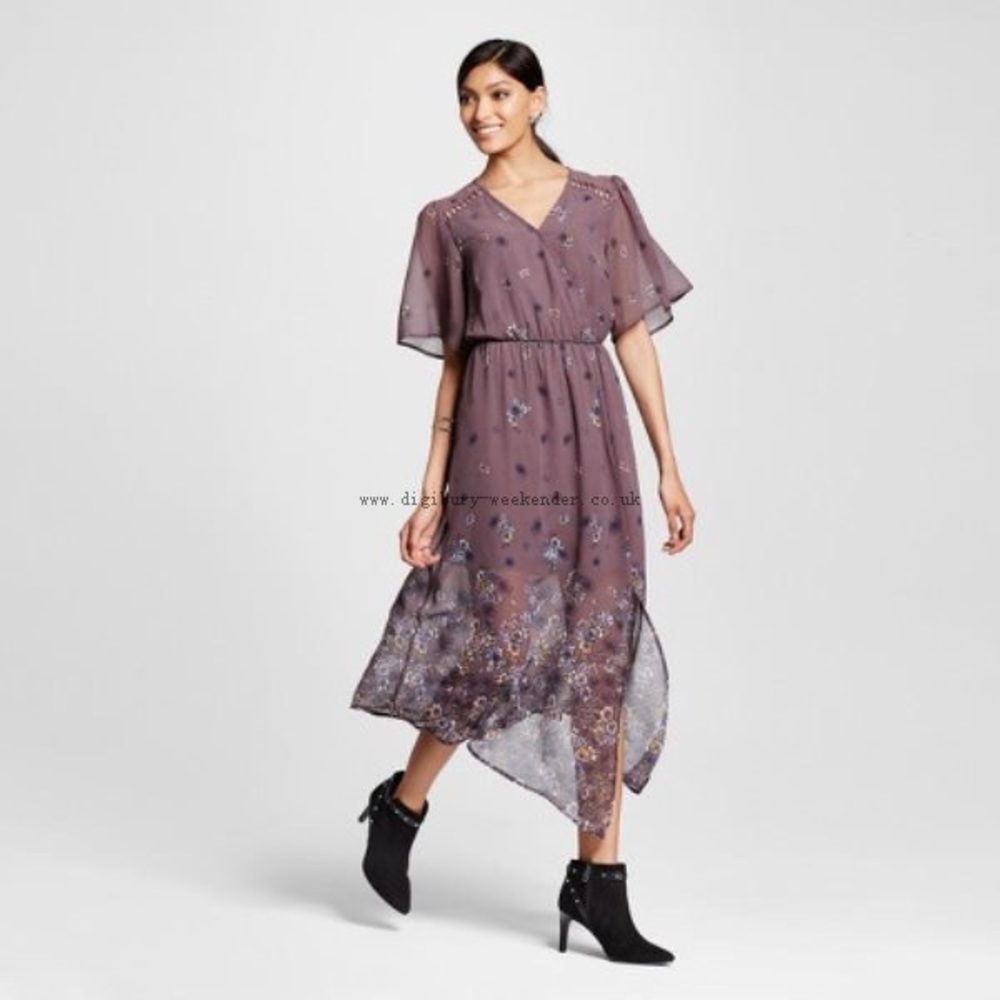 Xhilaration Sheer Purple Dress- Medium (EUC)